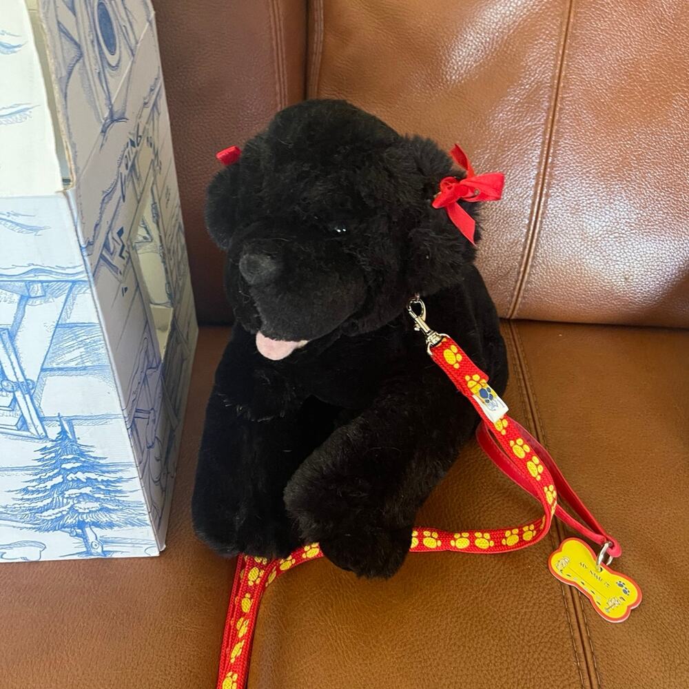 Build a Bear Black Lab plushie with box 2001 vintage